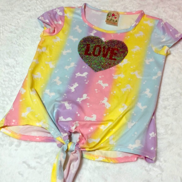 Blouse with unicorn 🦄 Print Size 10 - Picture 1 of 6